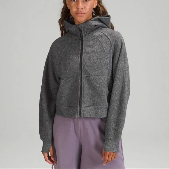 Lululemon Scuba Hoodie XL/XXL Gray Charcoal Heather Full Zip Oversized Cozy - Picture 1 of 11